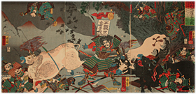 国芳 Kuniyoshi 『倶利迦羅谷合戦』-倶利伽羅峠の戦い-