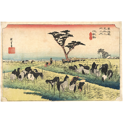 広重 「東海道五拾三次之内　池鯉鮒」