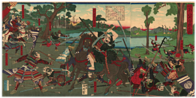 周延 Chikanobu 『石山大合戦之図』‐石山合戦・根来衆‐