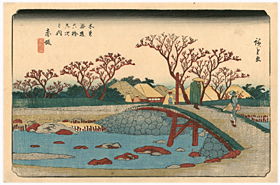 広重 Hiroshige 『木曽海道六拾九次之内　赤坂』