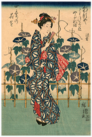 広重 Hiroshige 『四季の花園　朝顔』