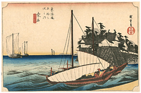 広重 Hiroshige 『東海道五十三次　桑名』-保永堂版-