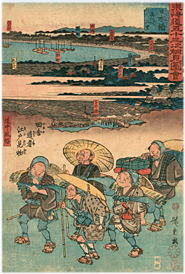 広重 Hiroshige 『東海道五十三次細見図会　日本橋』